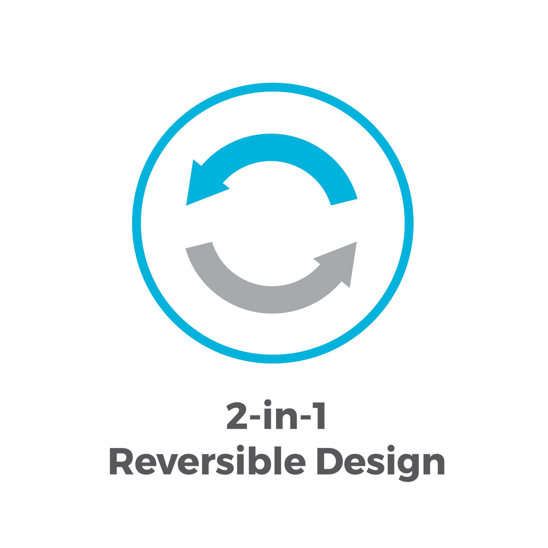 2-in-1 reversible design