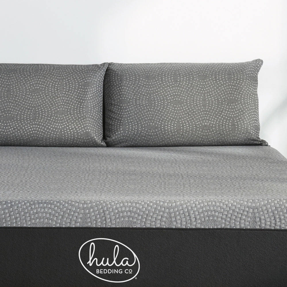 Gray textured bedding set